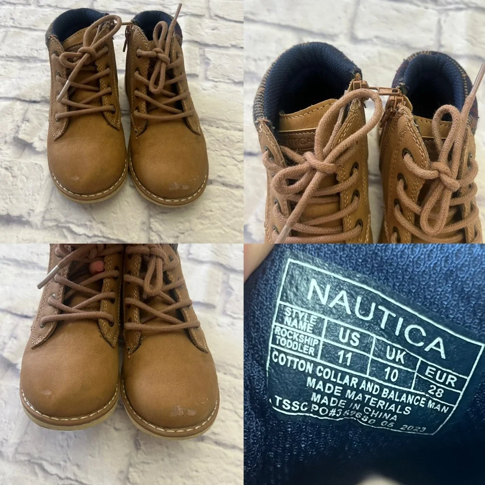 Nautica Brown Ankle Boots Casual Work Style. SIZE‎ 11